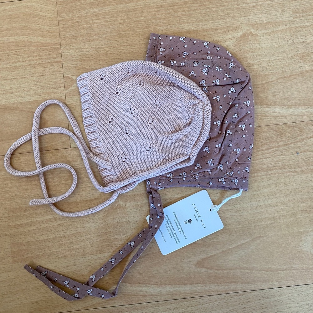 Set of two (2) Jamie Kay bonnets. New!